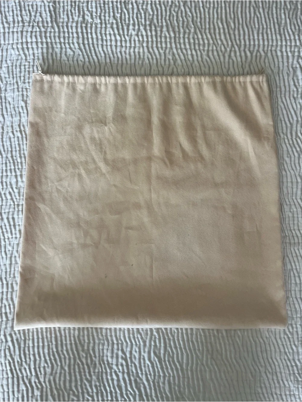 Chopard beige storage dust bag with gold script